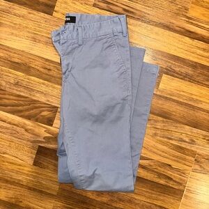 Express Blue Chinos Flat Front Cotton Blend
